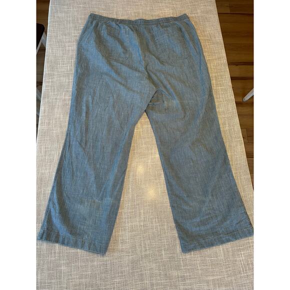 LL Bean Women's Sz 20W Plus Lakewashed Chambray Favorite Fit Pants - Picture 5 of 9